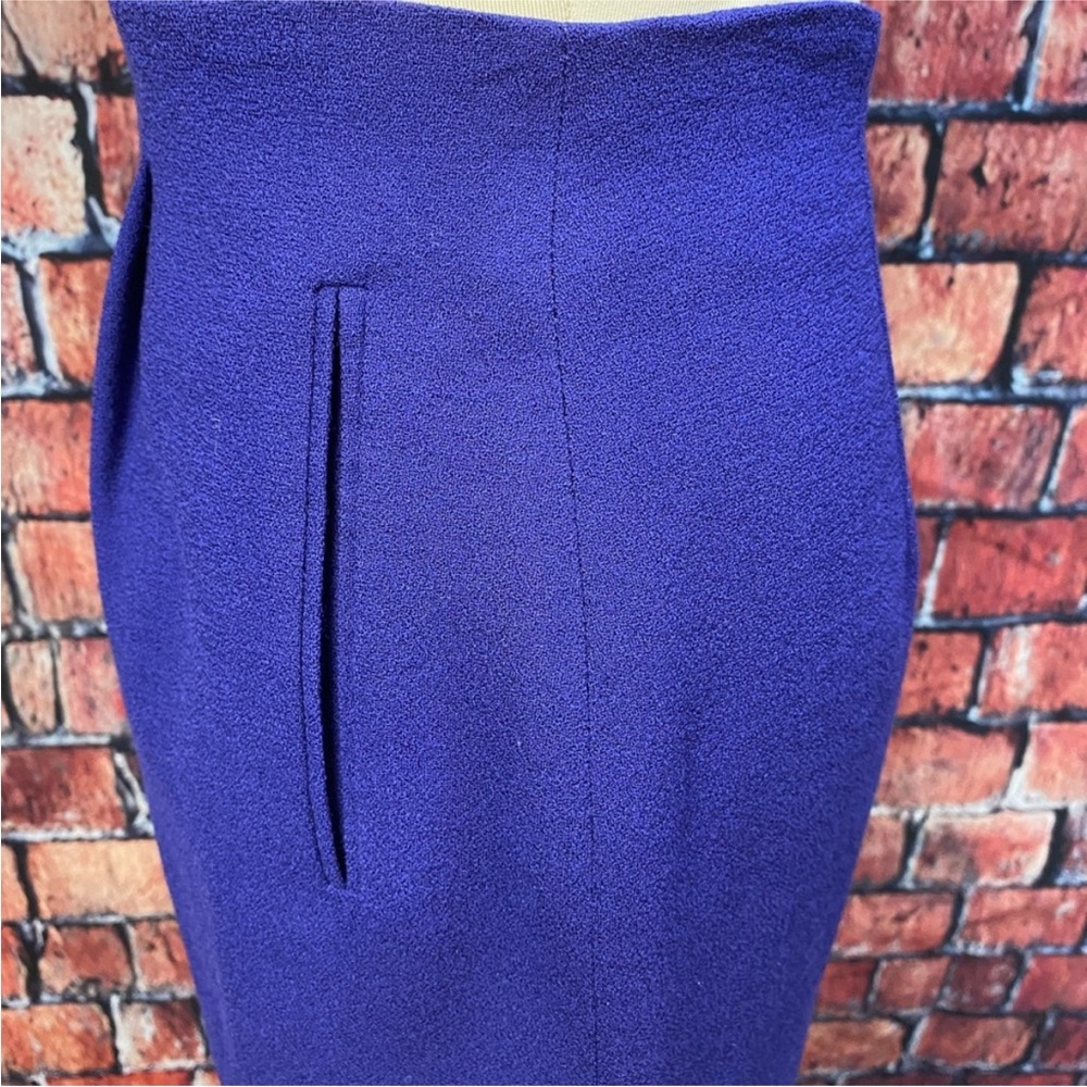 Chaus‎ Vintage 90’s Purple Wool Pencil Skirt - Picture 4 of 9